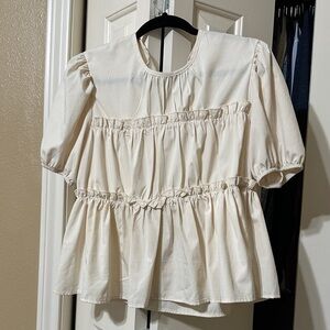 Elegant Cream Women's Top